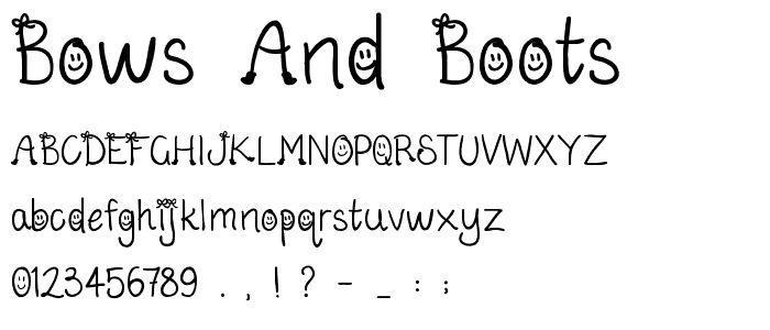 Bows And Boots font